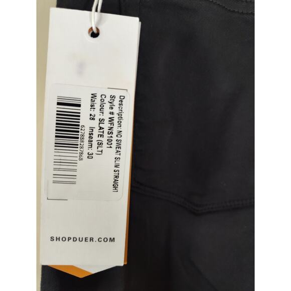 DU/ER No Sweat Slim Straight Pant Slate Men's Jeans Size 28X30 - Picture 4 of 9